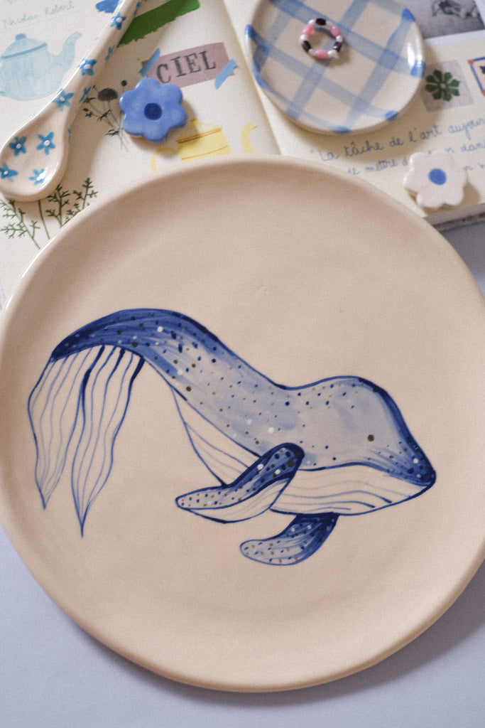 Assiette de service - collection animaux marins