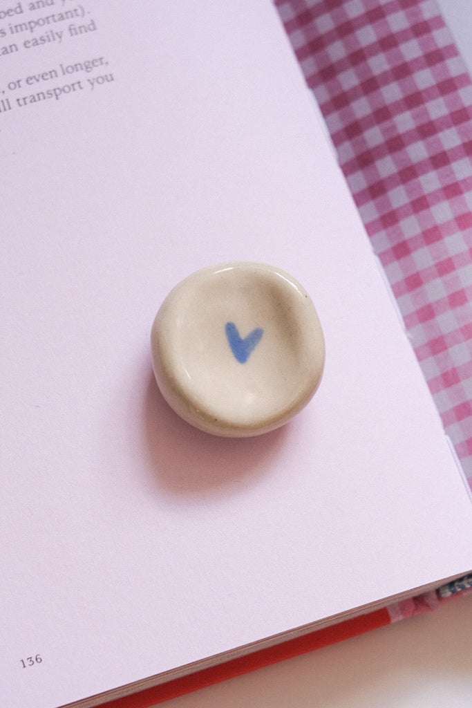 Pierre d'apaisement Worry Stone en céramique « Petit Cœur »
