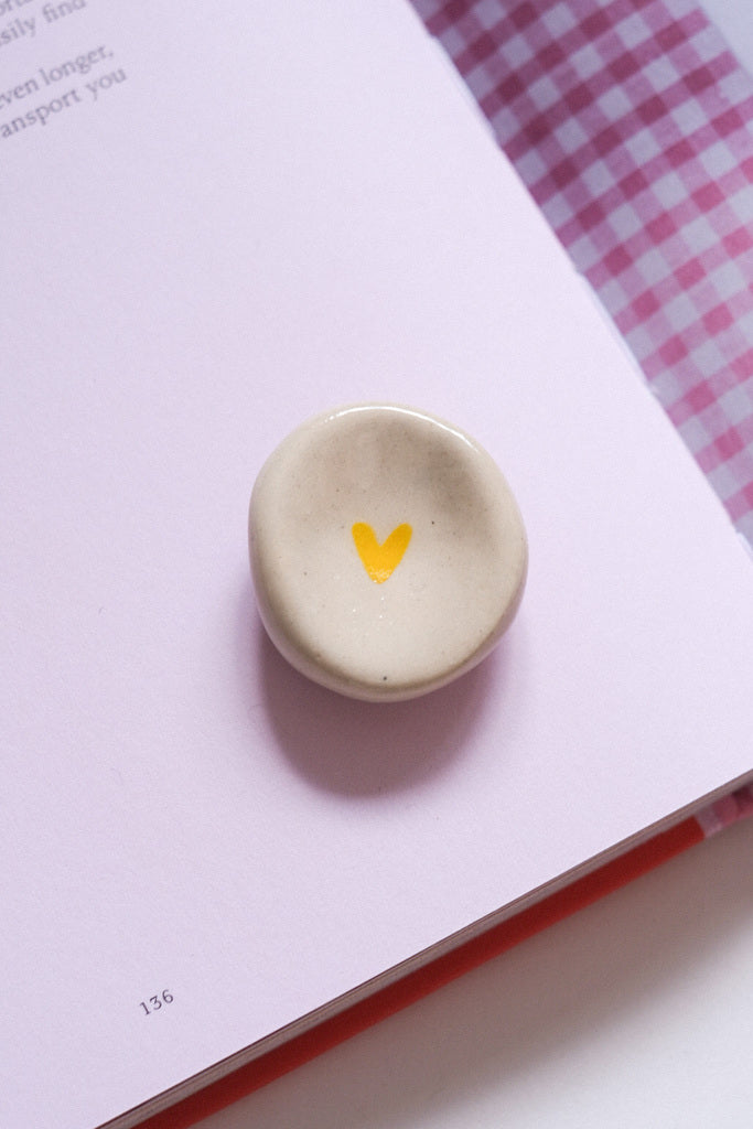 Pierre d'apaisement Worry Stone en céramique « Petit Cœur »