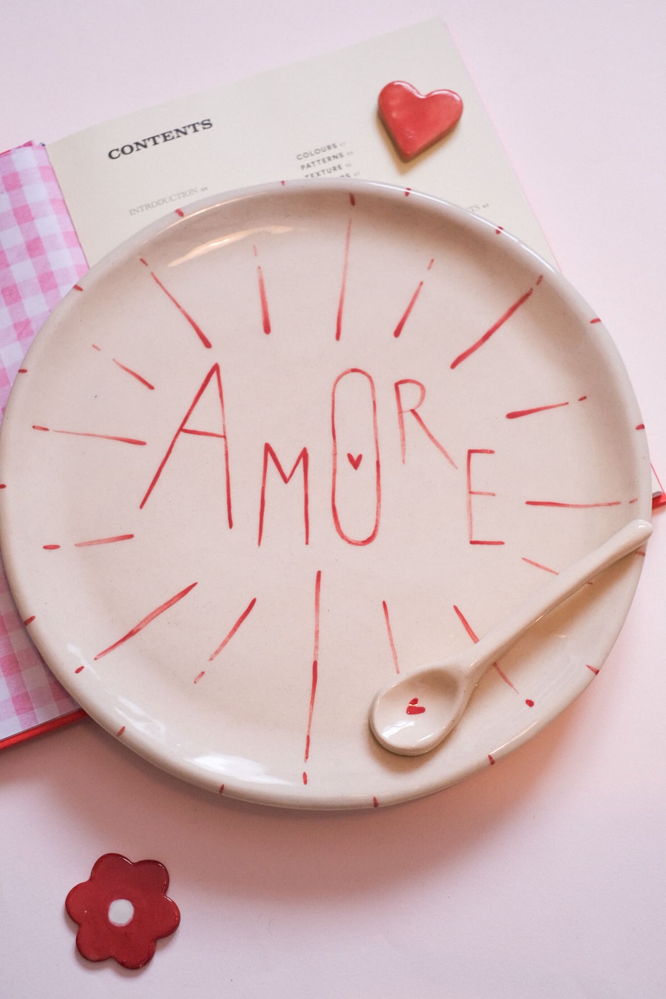 ❤️ Assiette Amore – Cœur rouge