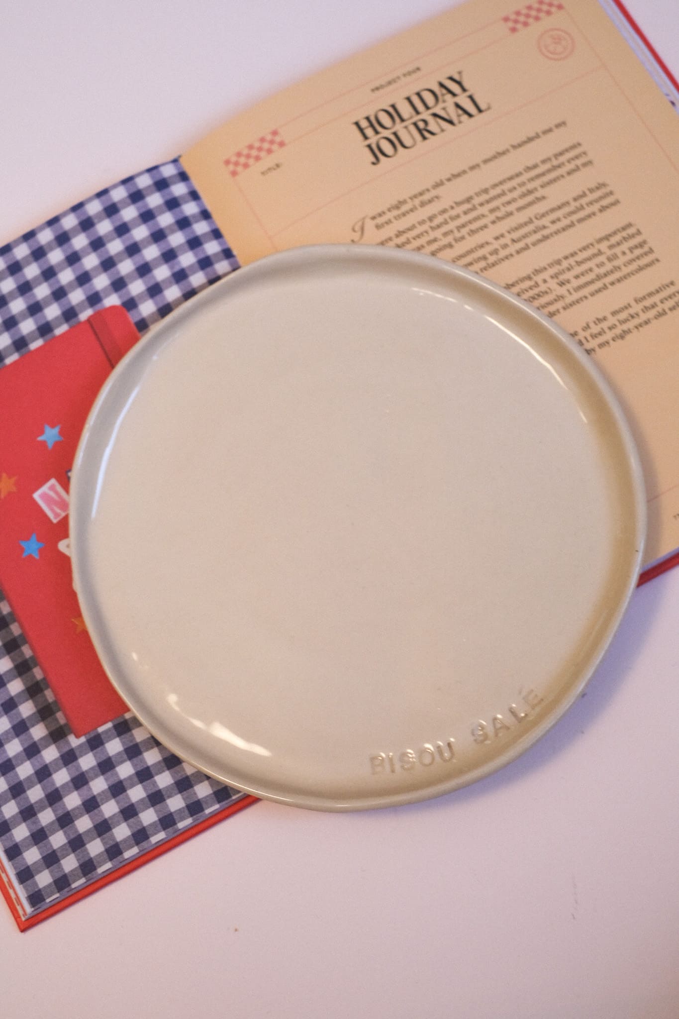 IMPARFAITS / Assiette en céramique - message "bisou salé"