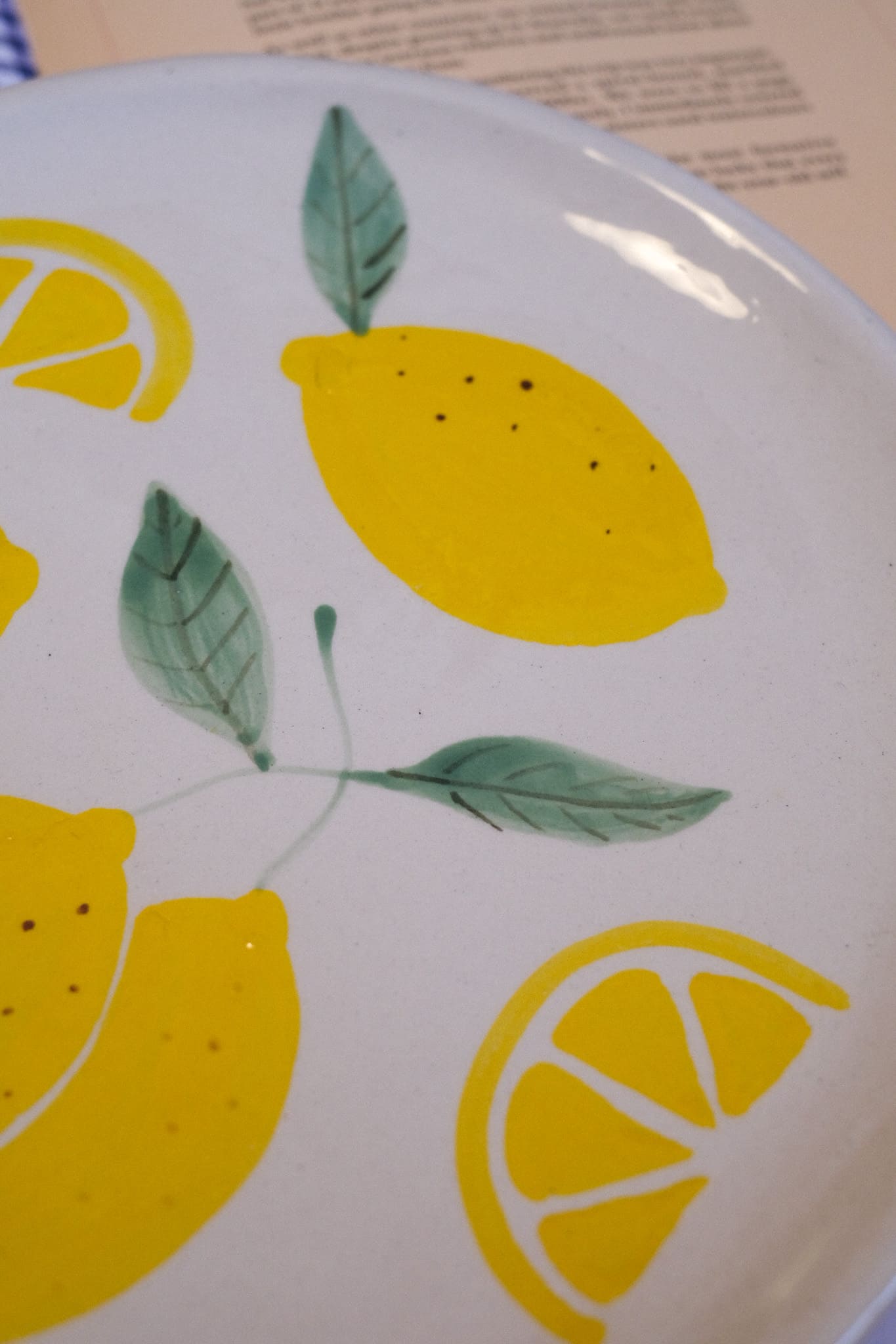 IMPARFAITS / Assiette en céramique - Motifs citrons ensoleillés