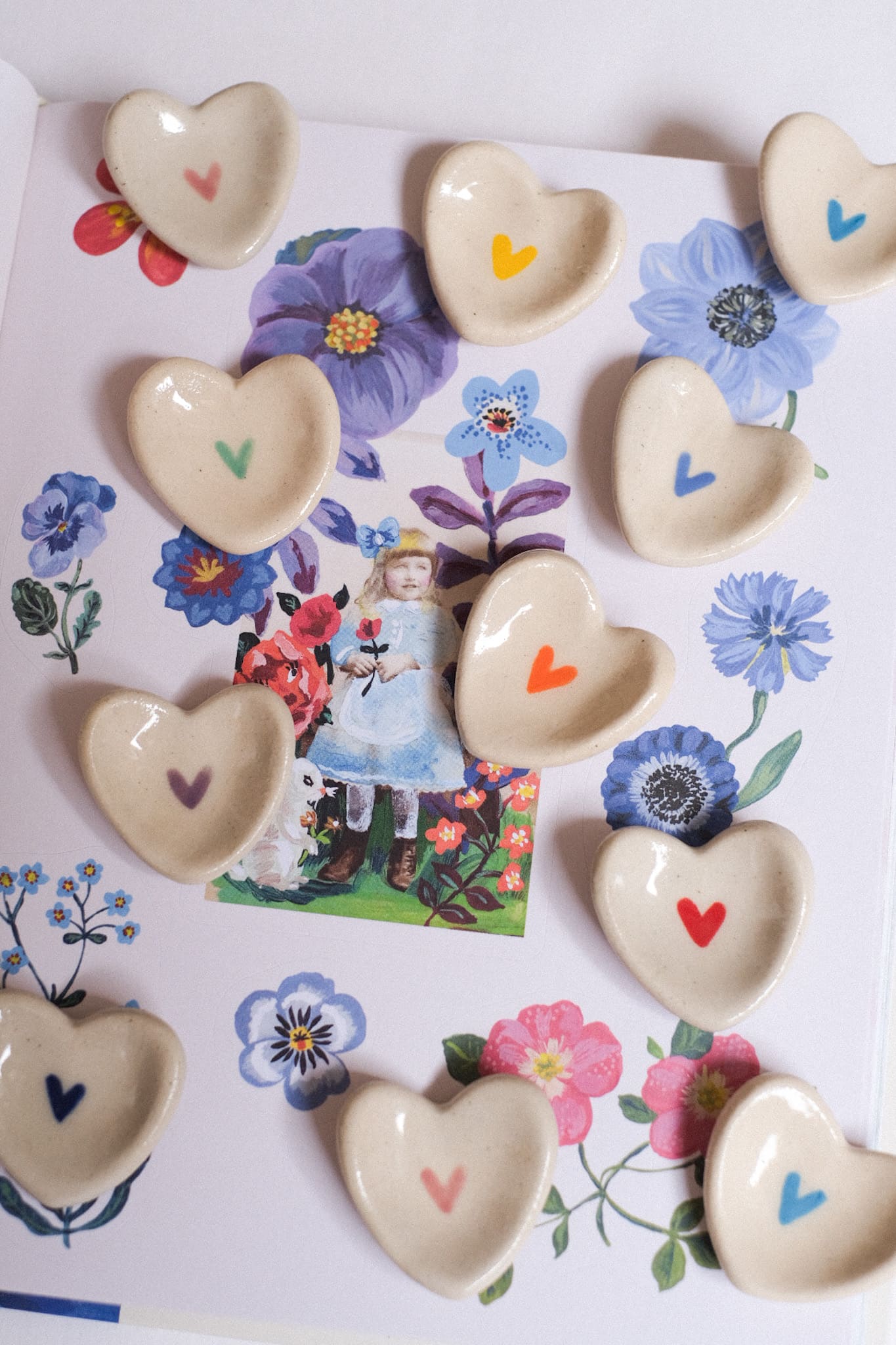 Pierre d’apaisement en forme de cœur – motif petit cœur