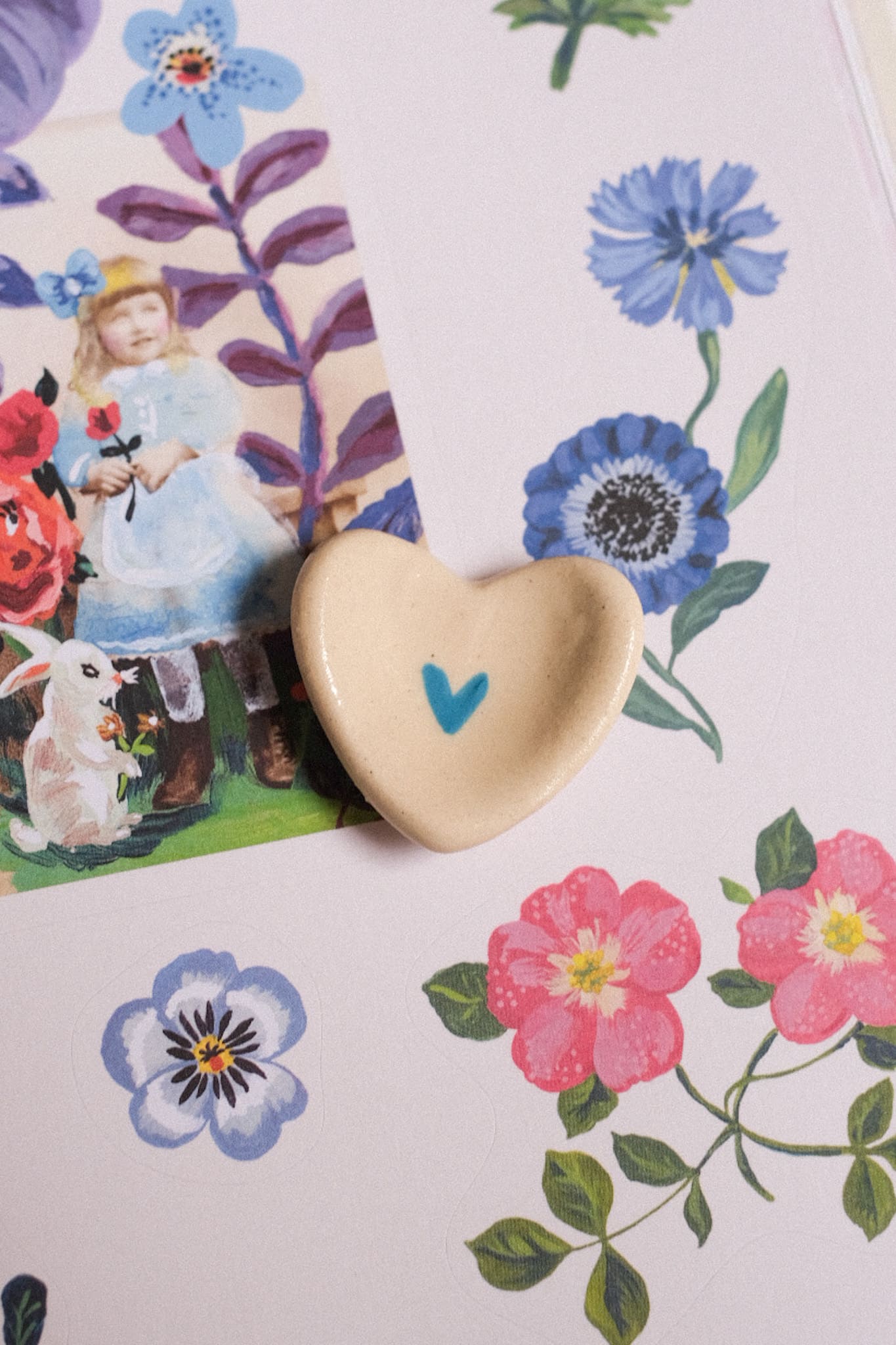 Pierre d’apaisement en forme de cœur – motif petit cœur