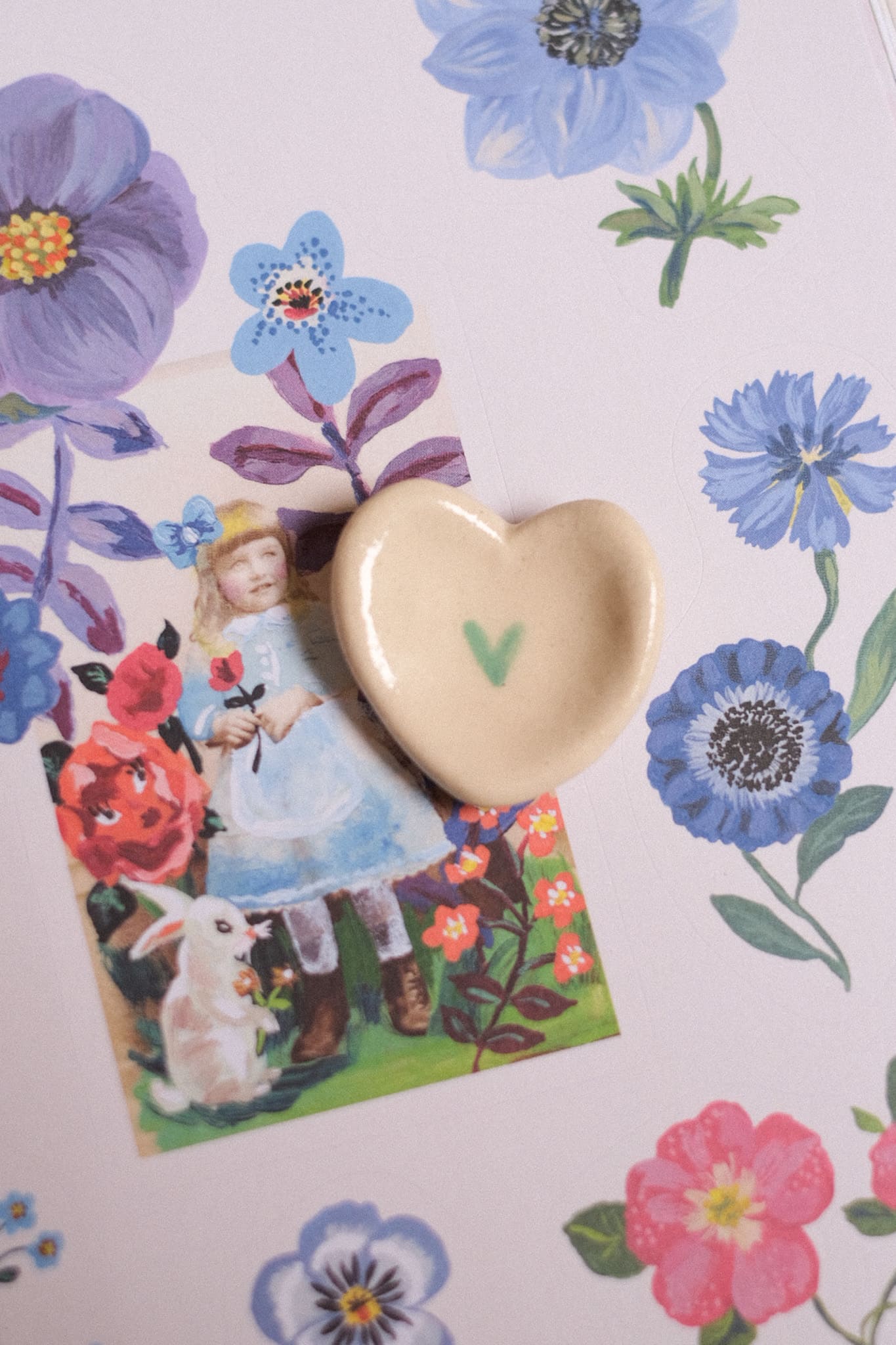 Pierre d’apaisement en forme de cœur – motif petit cœur