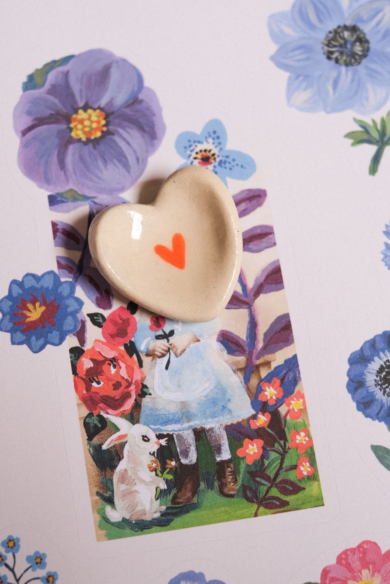 Pierre d’apaisement en forme de cœur – motif petit cœur