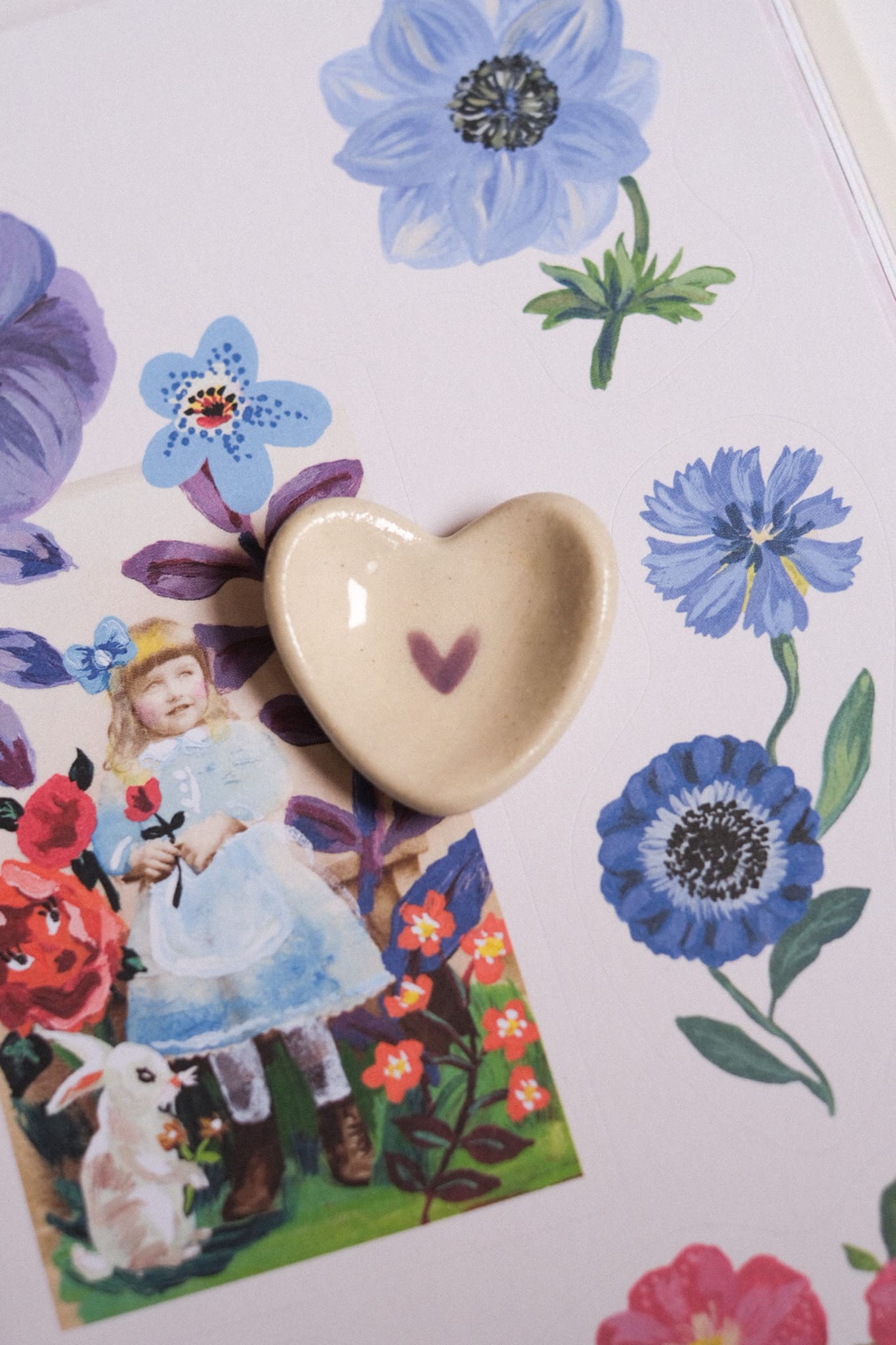 Pierre d’apaisement en forme de cœur – motif petit cœur