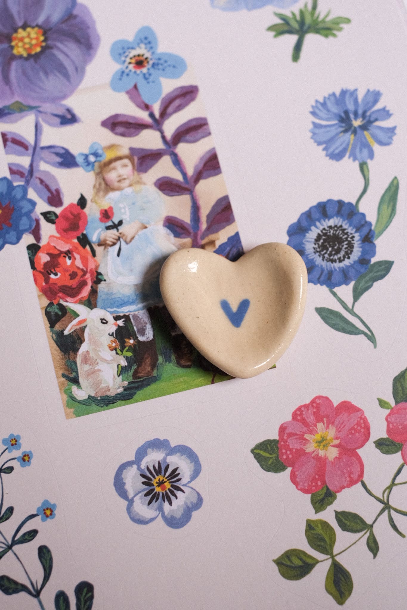 Pierre d’apaisement en forme de cœur – motif petit cœur