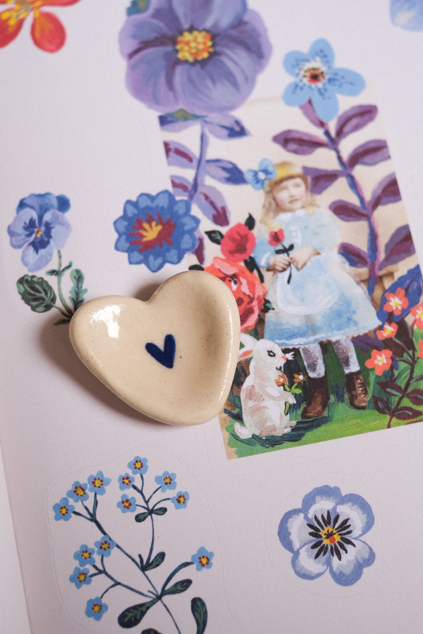 Pierre d’apaisement en forme de cœur – motif petit cœur