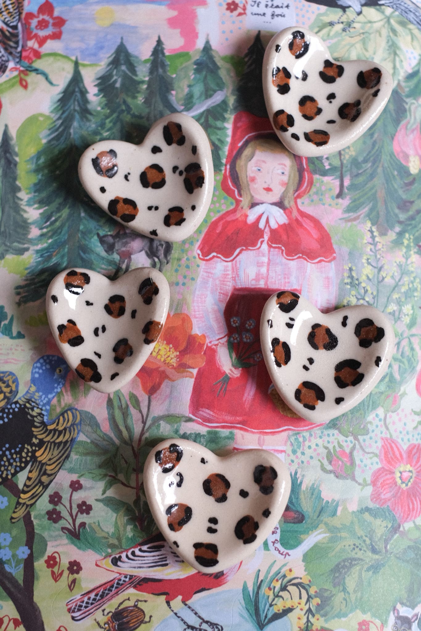 Pierre d’apaisement motif léopard - forme cœur ou classique