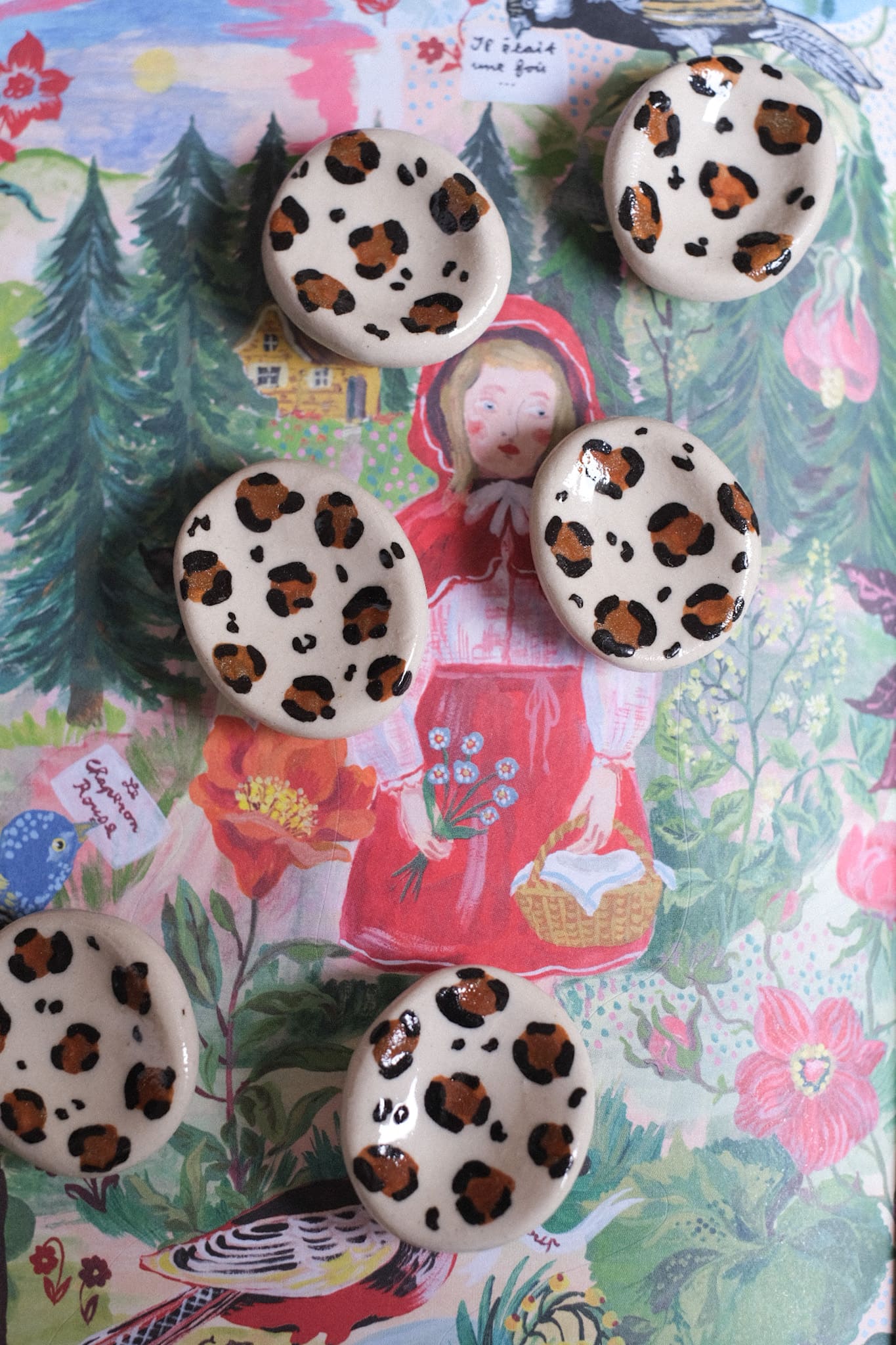 Pierre d’apaisement motif léopard - forme cœur ou classique