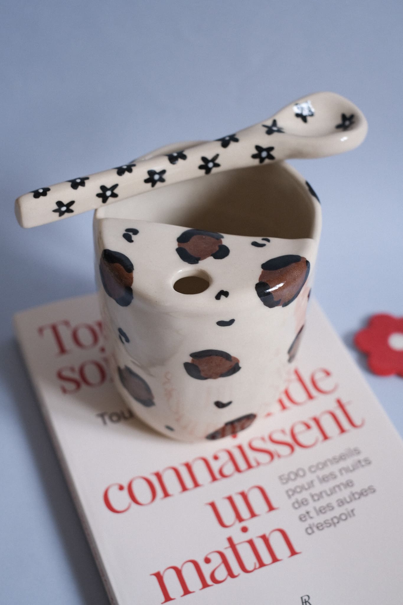 Travel mug en céramique – Motif léopard 🐆