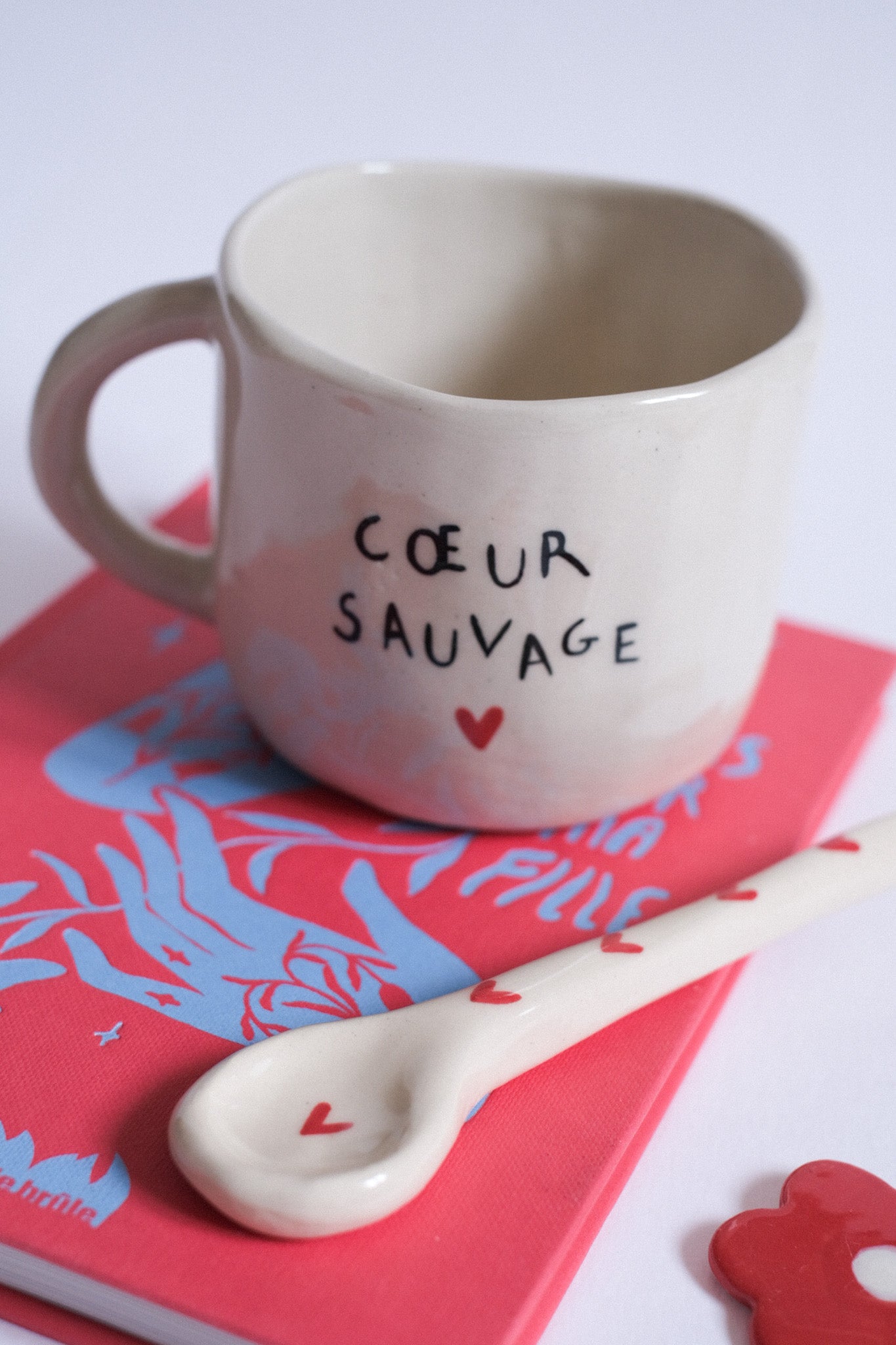 Mug en céramique Cœur Sauvage collab Les Lèvres Rouges