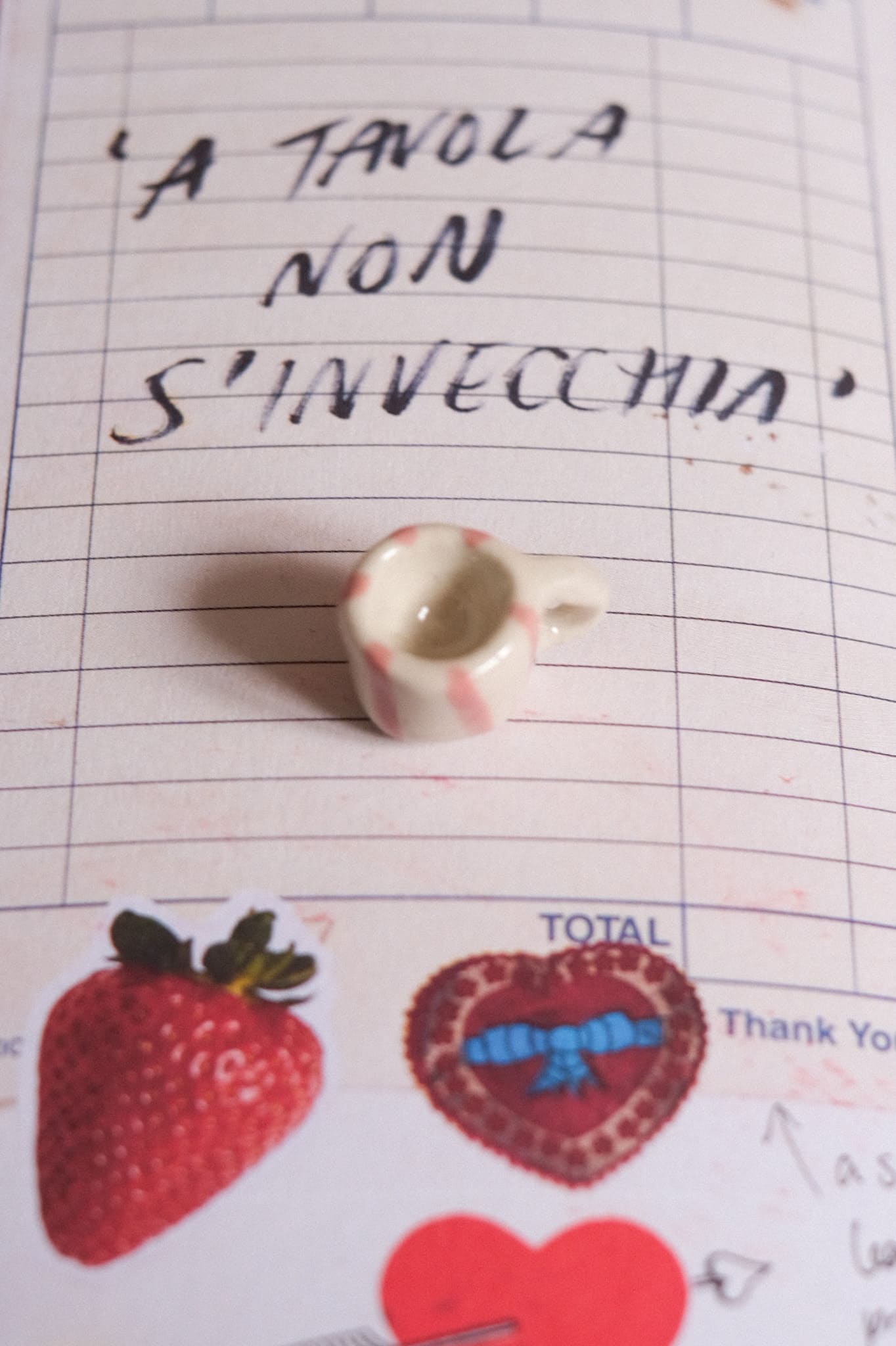 Pendentif céramique mini tasse fait main