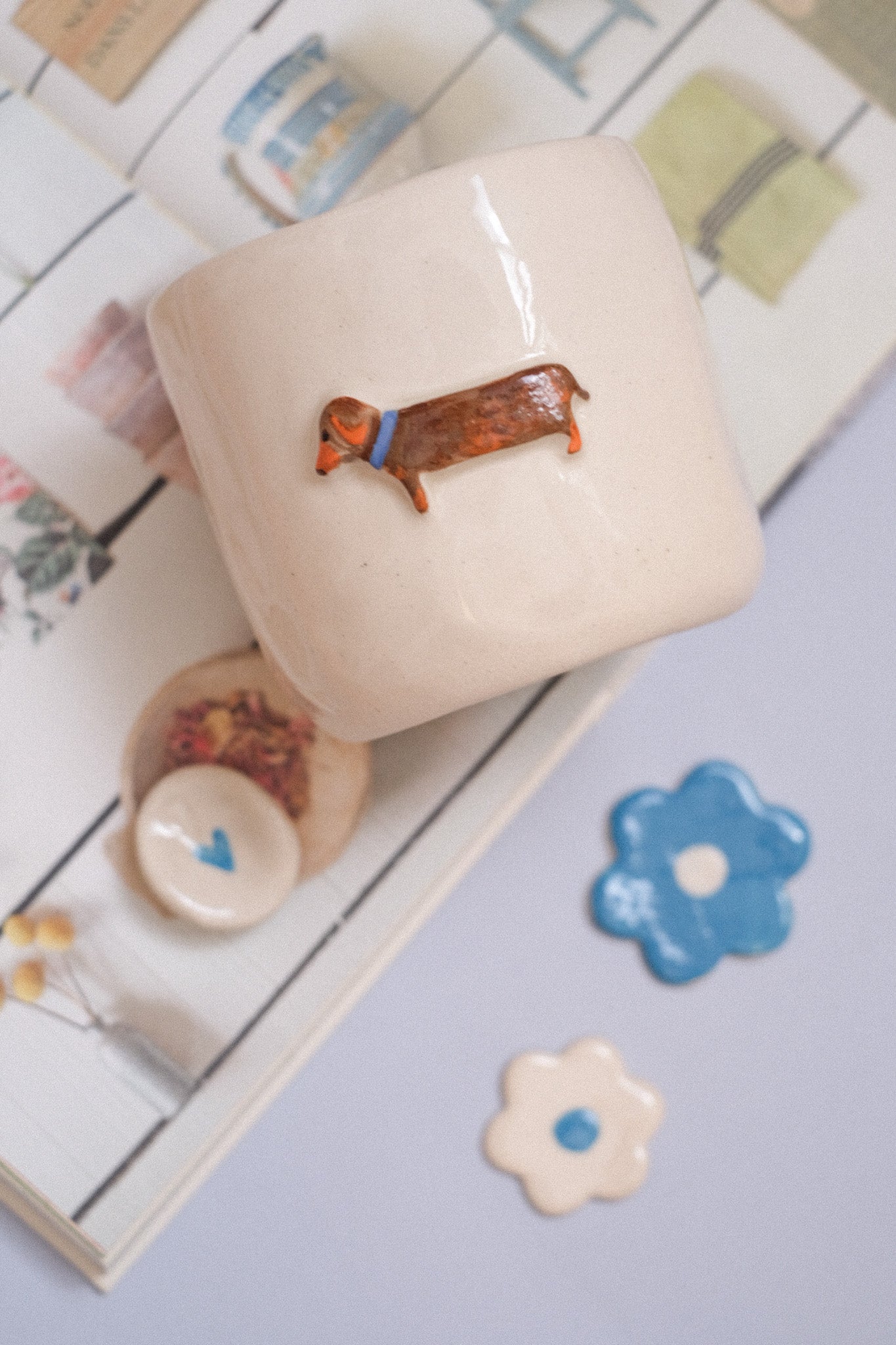 Précommande / Mug céramique artisanal chien personnalisé