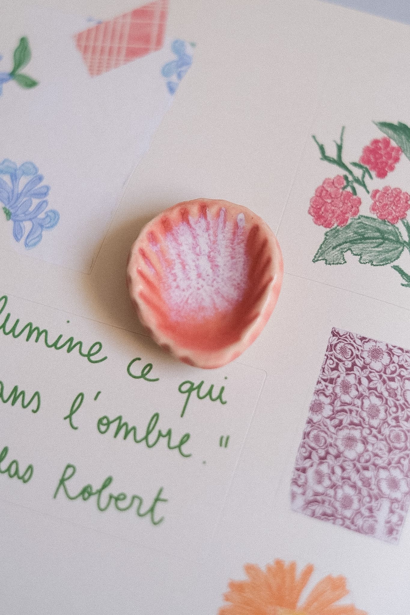 Pierre d’apaisement Worry Stone coquillage en céramique