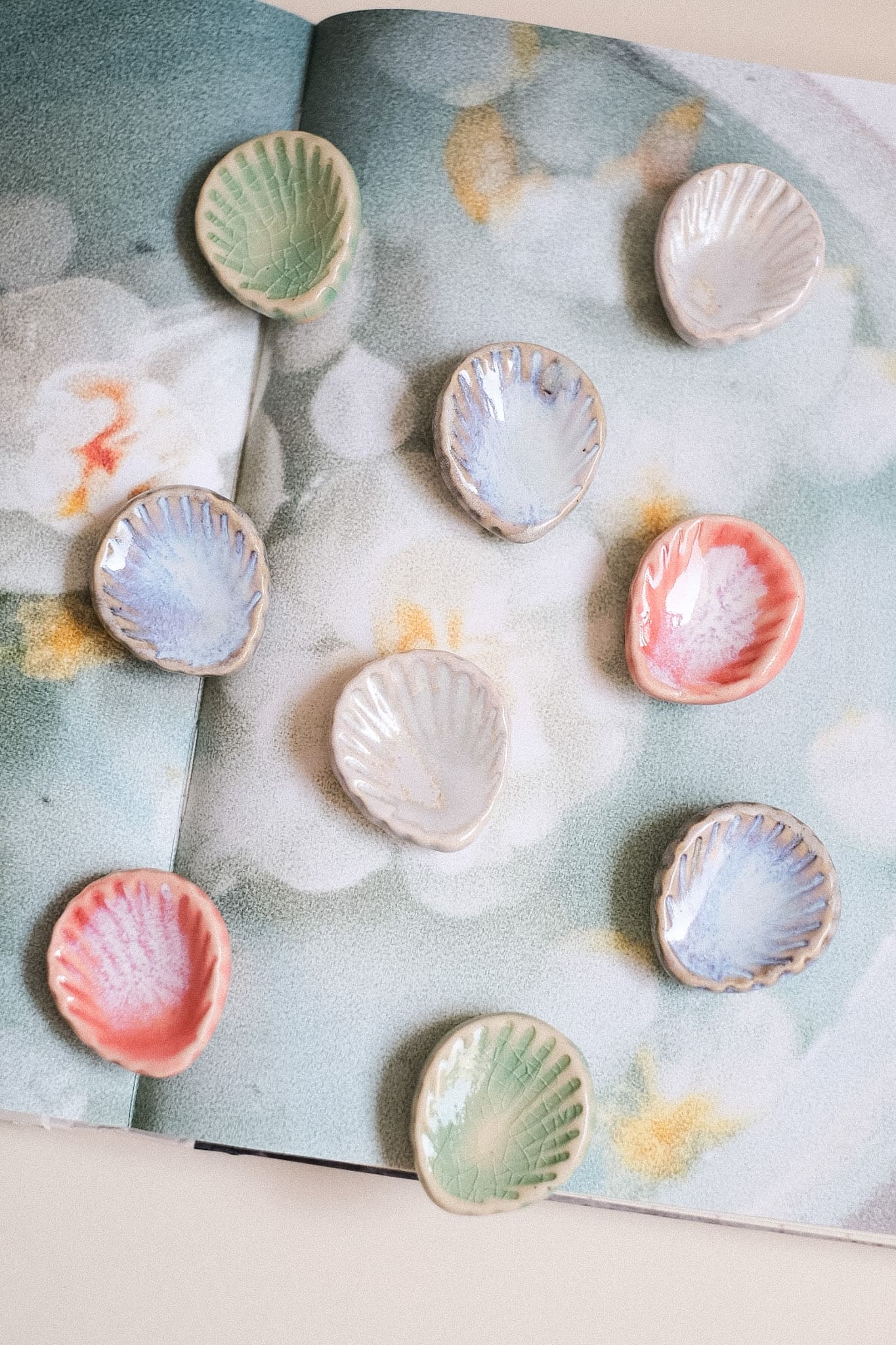 Pierre d’apaisement Worry Stone coquillage en céramique