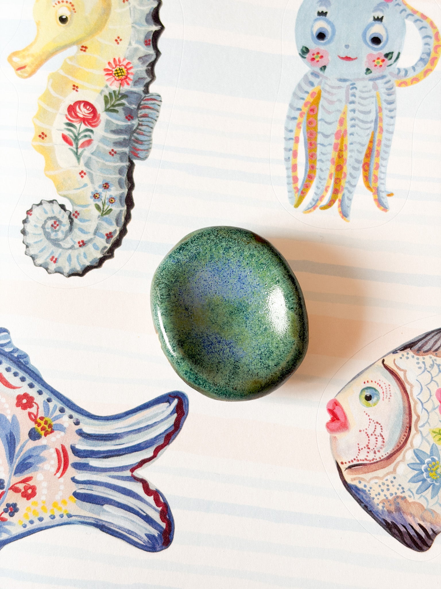 Pierre d'apaisement – Worry Stone en céramique