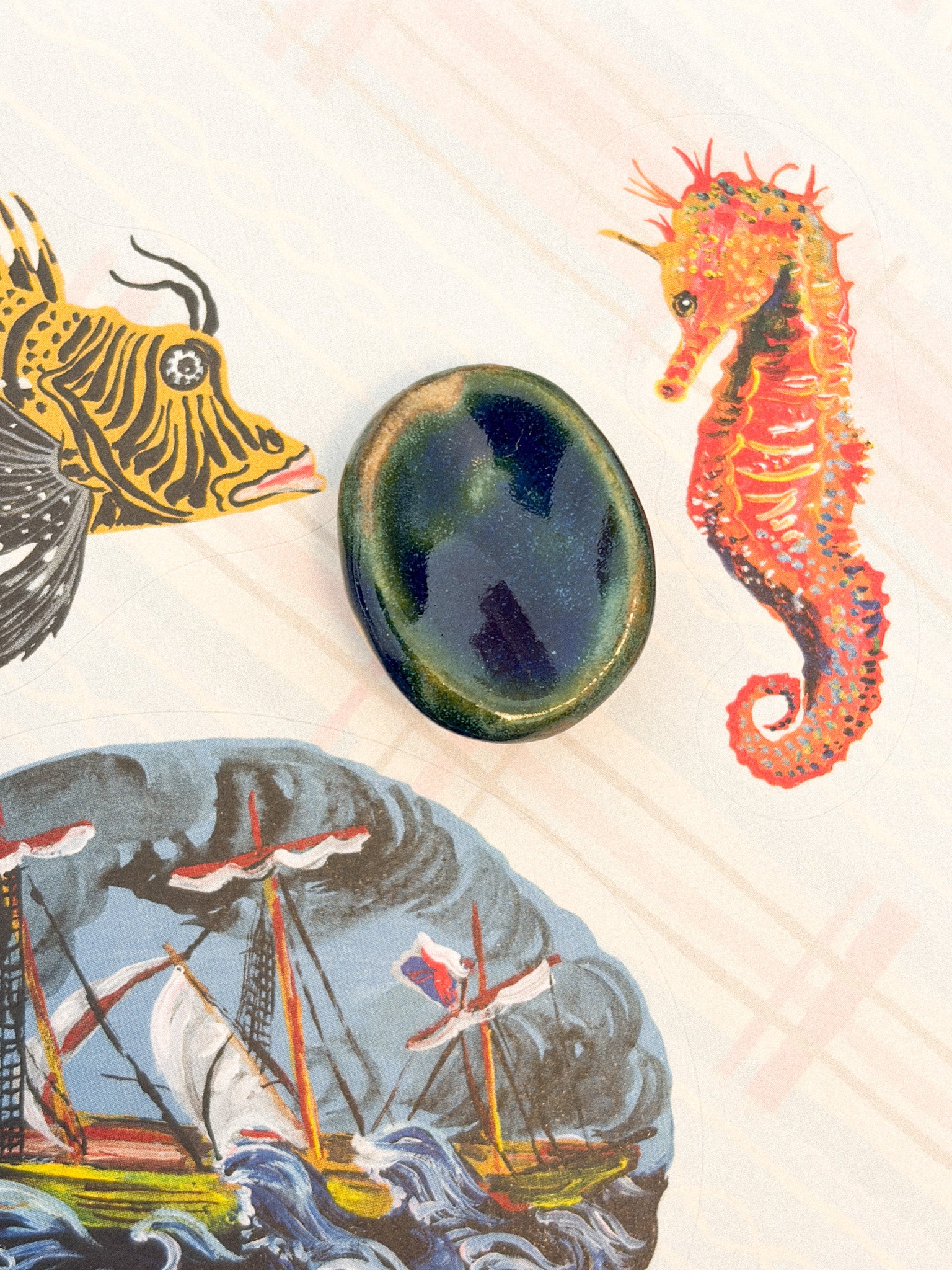 Pierre d'apaisement – Worry Stone en céramique