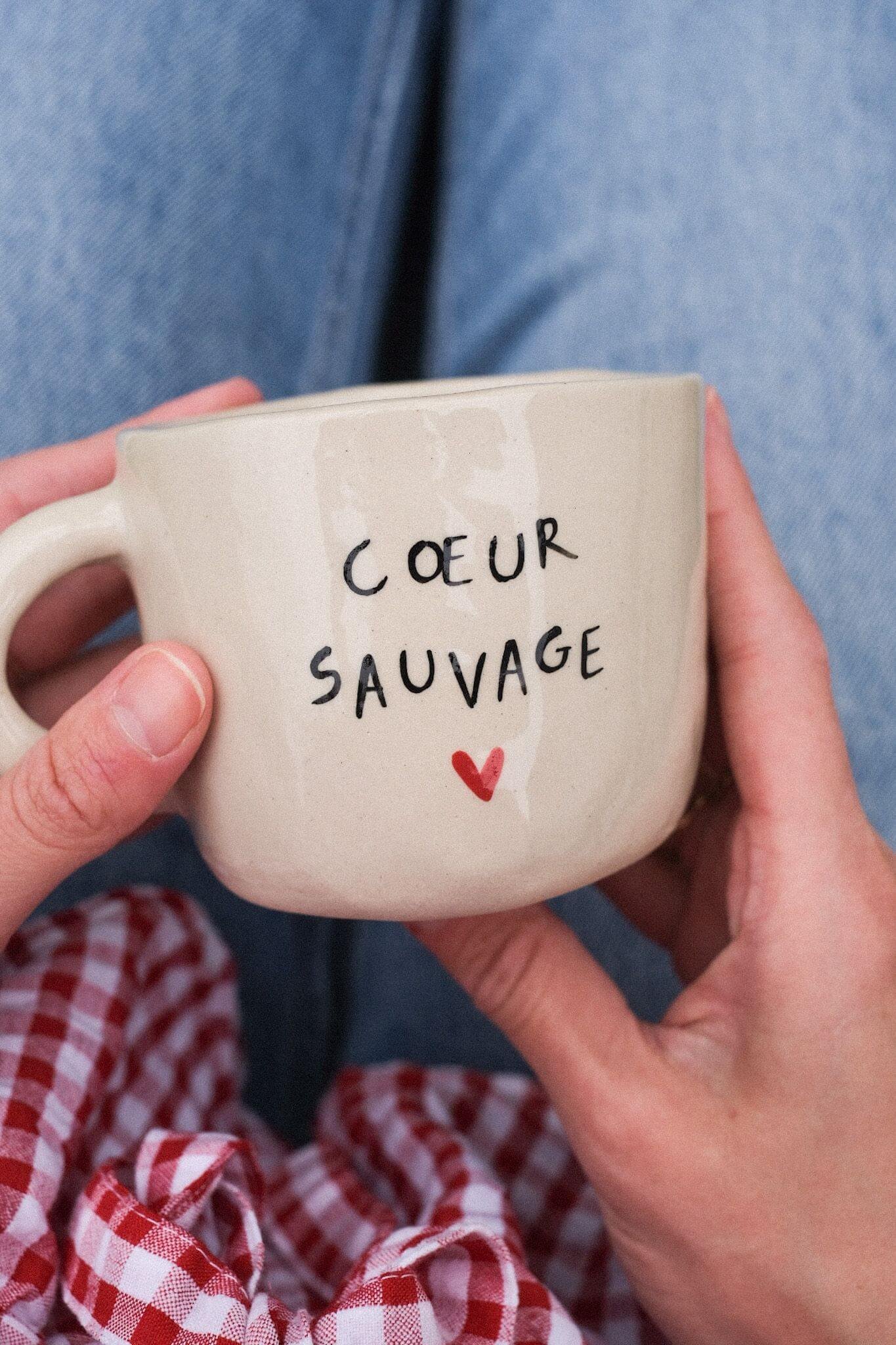 Mug en céramique Cœur Sauvage collab Les Lèvres Rouges