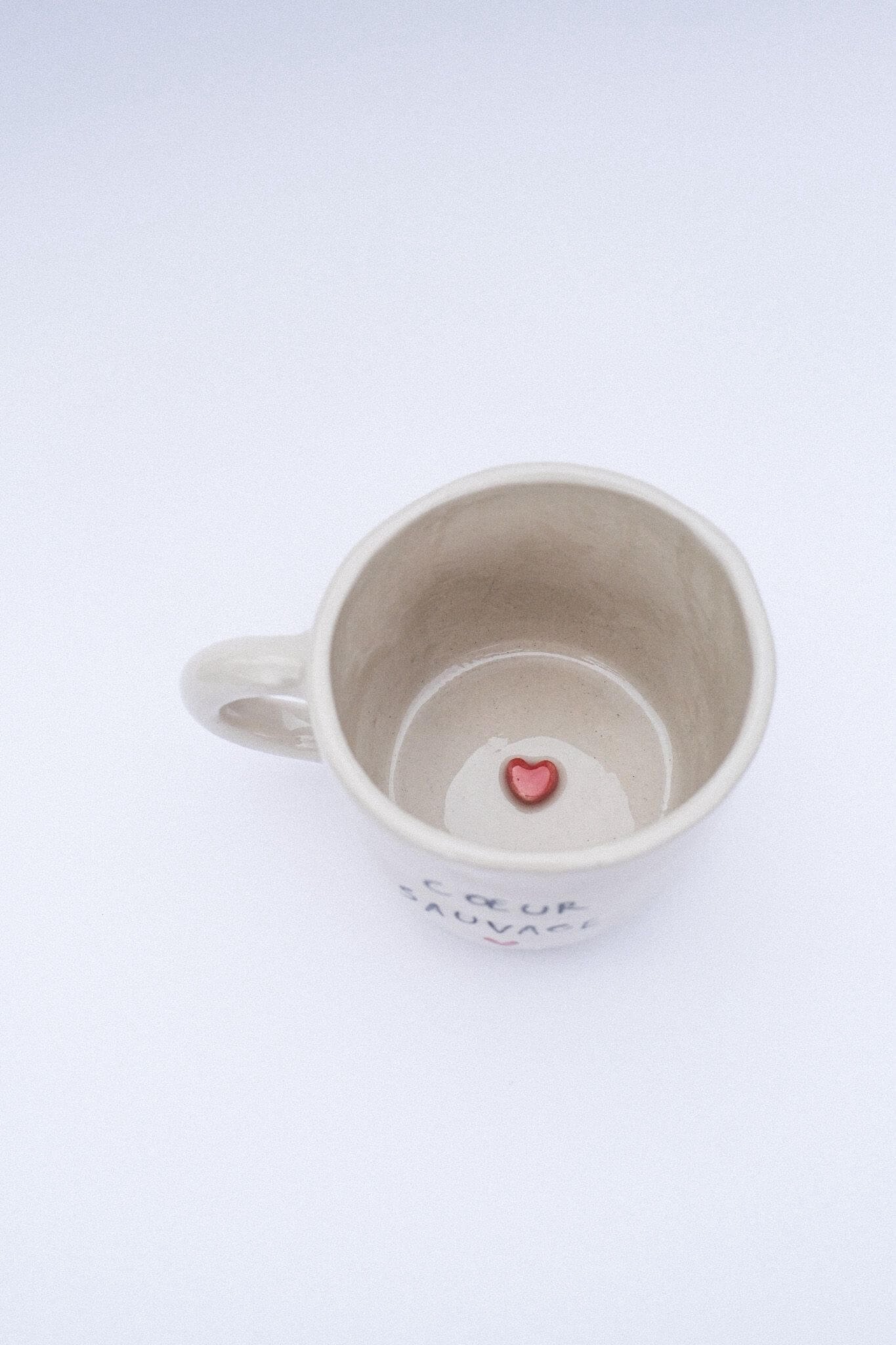 Mug en céramique Cœur Sauvage collab Les Lèvres Rouges
