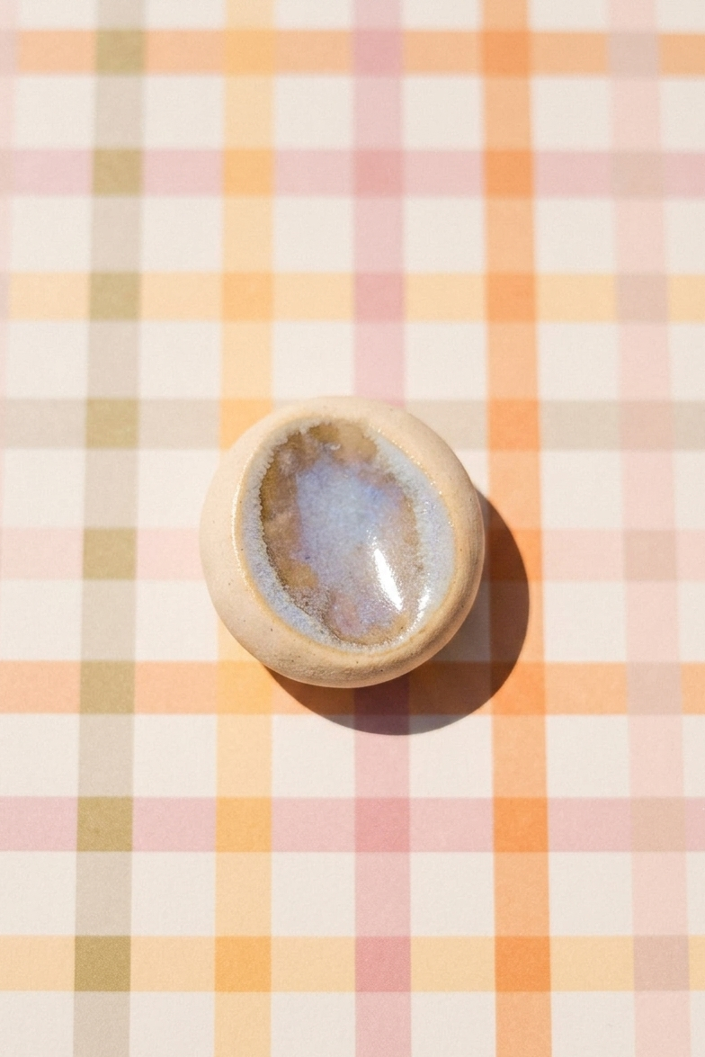 Pierre apaisement céramique artisanale double texture mat et émaillé