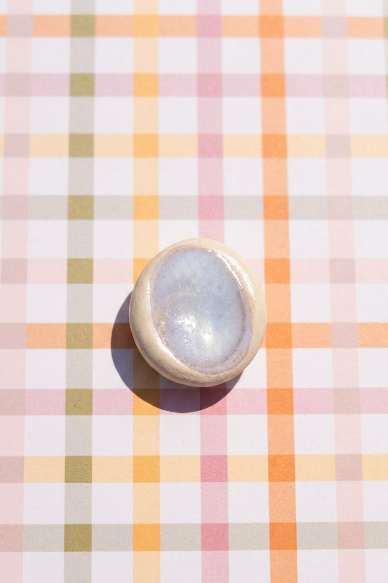 Pierre apaisement céramique artisanale double texture mat et émaillé