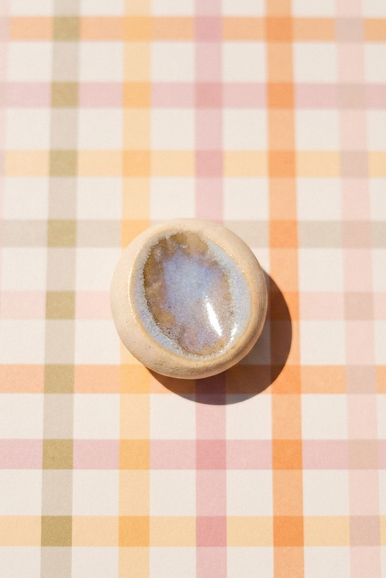 Pierre apaisement céramique artisanale double texture mat et émaillé