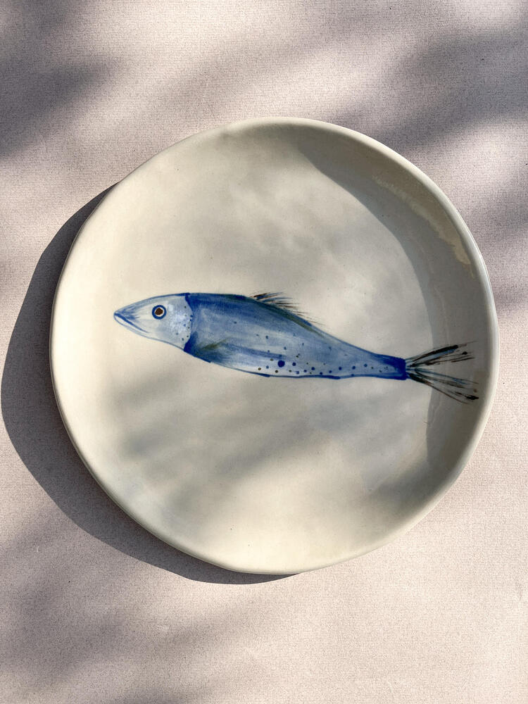 Assiette en céramique - Collection Animaux Marins