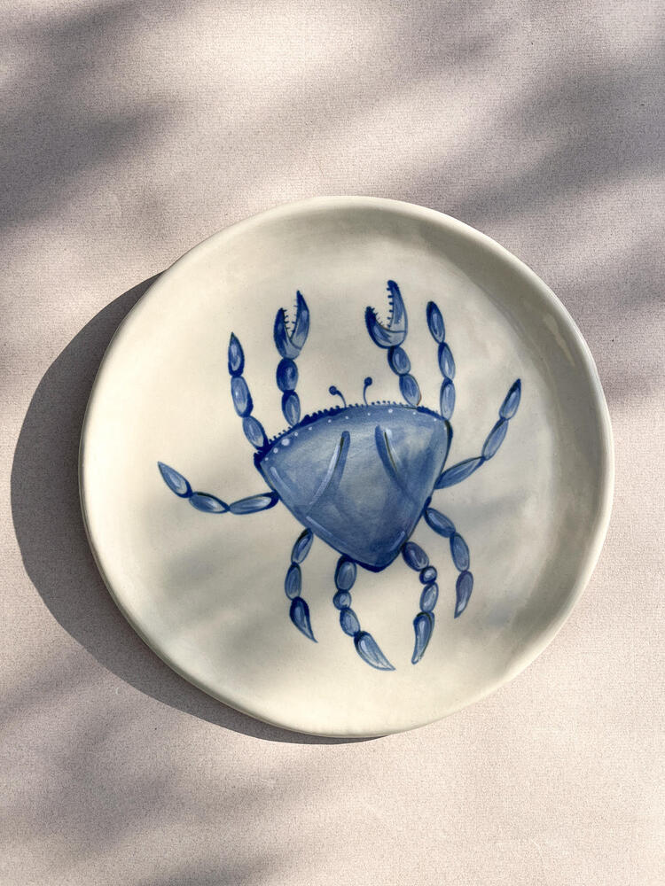 Assiette en céramique - Collection Animaux Marins